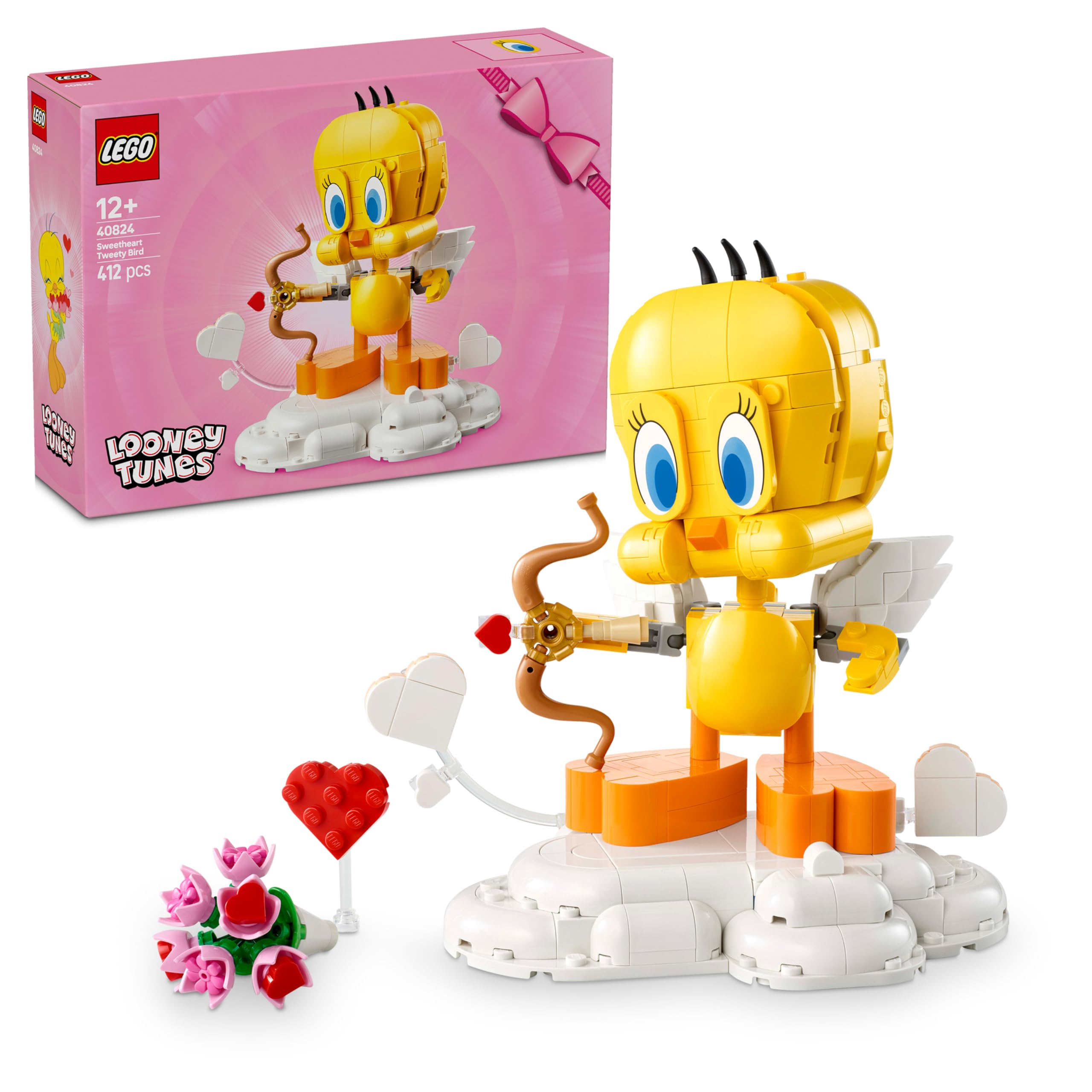 LEGO Piolín Cariñoso 40824 Looney Tunes (Figura articulada para construir, 412 piezas, regalo decorativo 12+ años, en Amazon España)