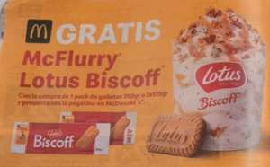 McFlurry Lotus de Regalo en McDonald's comprando 1 pack de Galletas Lotus 250gr o 3x125gr