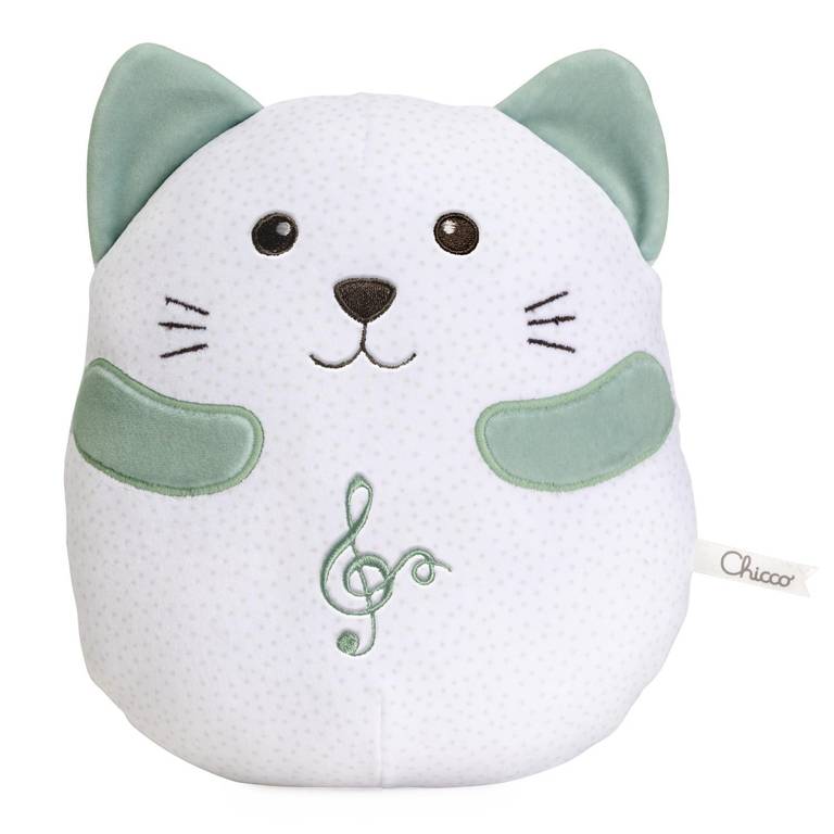 Reacondicionado – Como nuevo Chicco Gatito Ronroneador, Peluche Electrónico Interactivo, Reproduce el Sonido y Las Vibraciones
