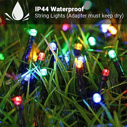 Luces Arbol Navidad - Guirnalda Luces 10M 100 LED Colores con 8 Modelos de lluminación, Conectable, Luces Navidad Exterior