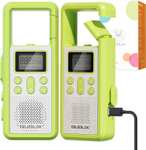 Pack de 2 Walkie Talkie Niños Largo Alcance, Recargable con Batería Li-Ion - 8 Canales y 99 Códigos Alerta