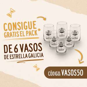 Gratis 6 vasos de caña de Estrella Galicia - Gasto min. de 50€