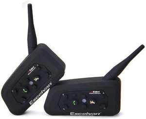 2X Auriculares Intercomunicador Bluetooth para Casco Excelvan V6 1200