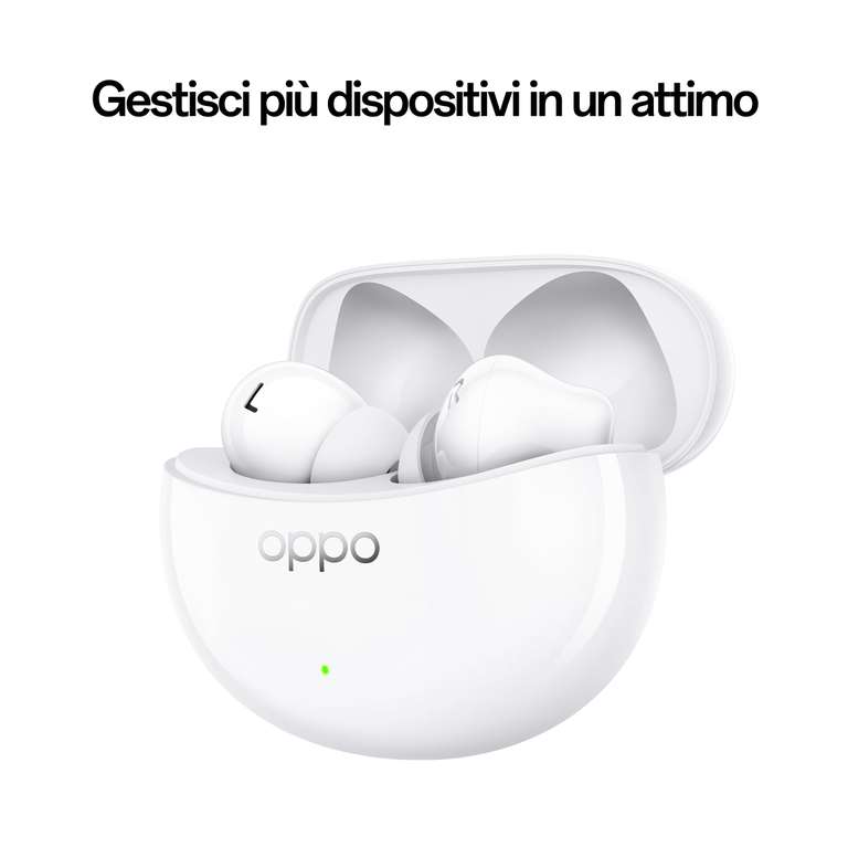 Oppo Enco Air3 Pro - Auriculares inalámbricos, Bluetooth 5.3, Cancelación de ruido, Carga inalámbrica, Baja latencia, IP55 - Blanco