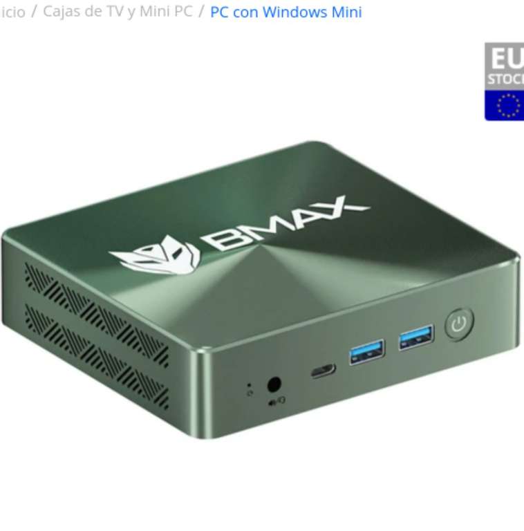 Mini PC BMAX B6 Power, Intel Core i7-1060NG7 hasta 3.8GHz, 16GB LPDDR4 1TB SSD, 2xHDMI, 4K tipo C , 3xUSB3.0 RJ45, Wi-Fi 6 BT 5.2
