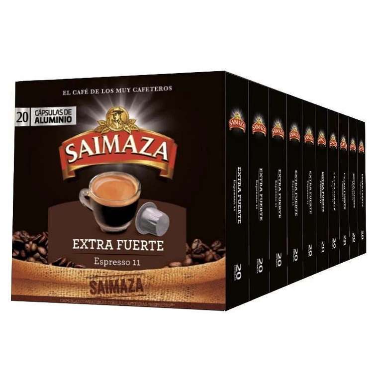 EXTRA FUERTE Saimaza 10 cajas de 20 cápsulas compatibles Nespresso
