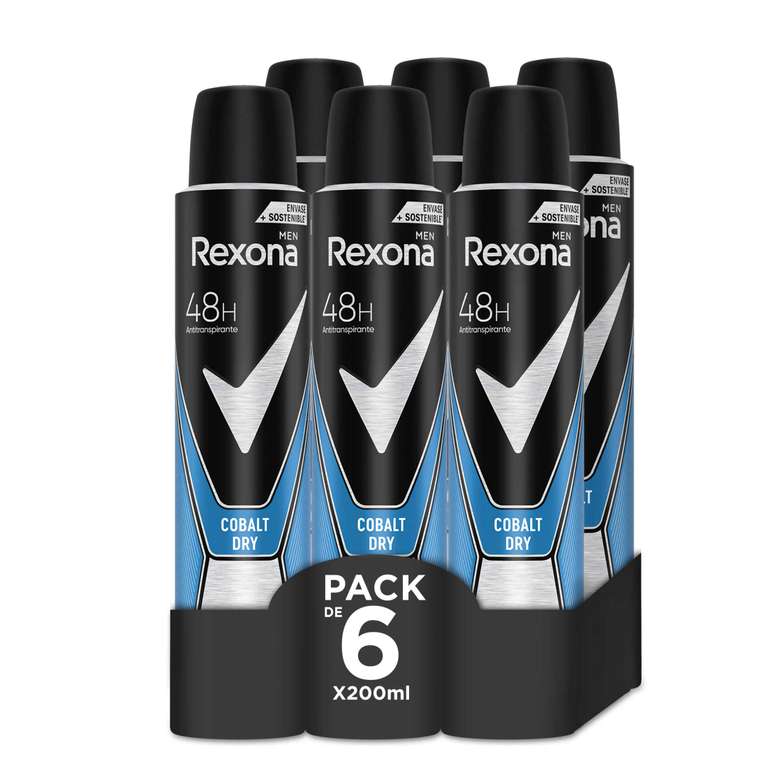 Rexona Desodorante Cobalt Dry 200ml - Pack de 6