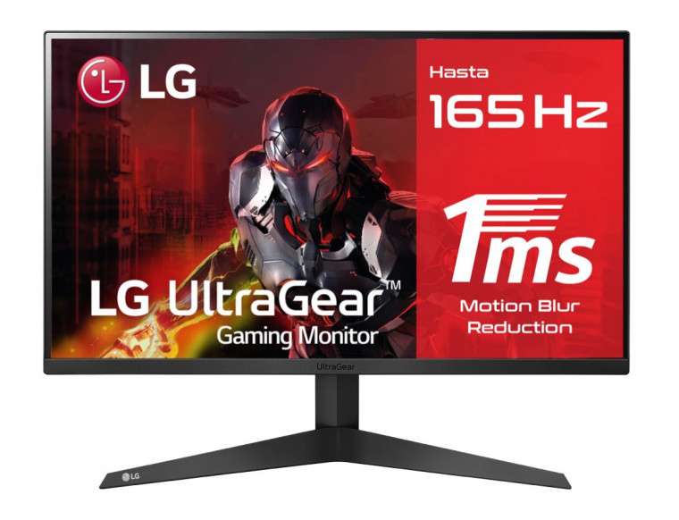 Monitor gaming LG UltraGear 24". Panel VA: 1920x1080p, 16:9, 250 cd/m², 3000:1, 165Hz, 1ms.