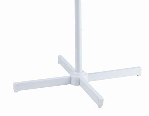 Ventilador de pie, plástico/metal, Ø 36 cm, 50 W, blanco, silencioso, 3 velocidades, función giratoria, altura ajustable 98 -120cm,
