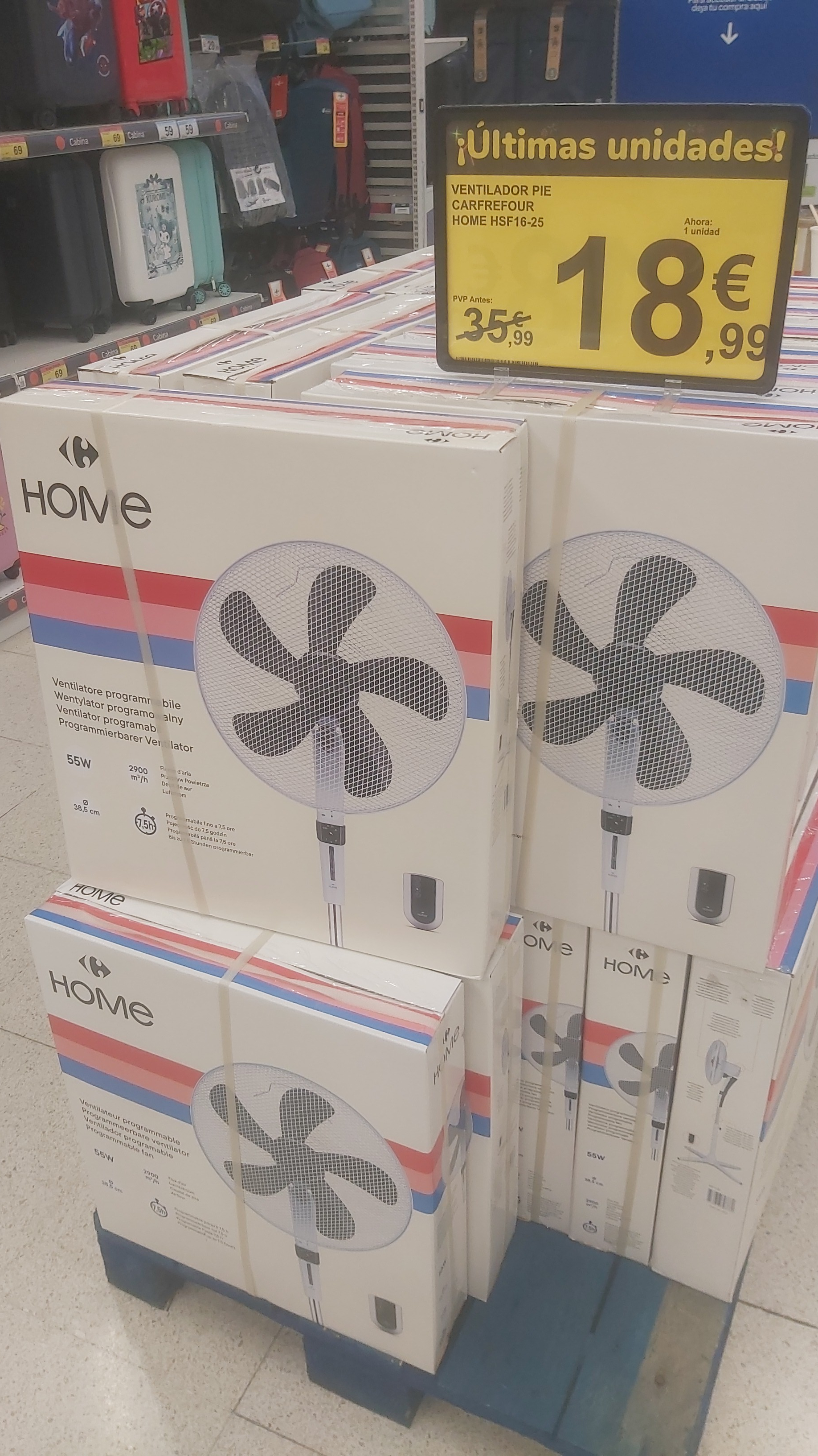 Ventilador de pie con temporizador y mando - Carrefour Dos Hermanas (Sevilla)