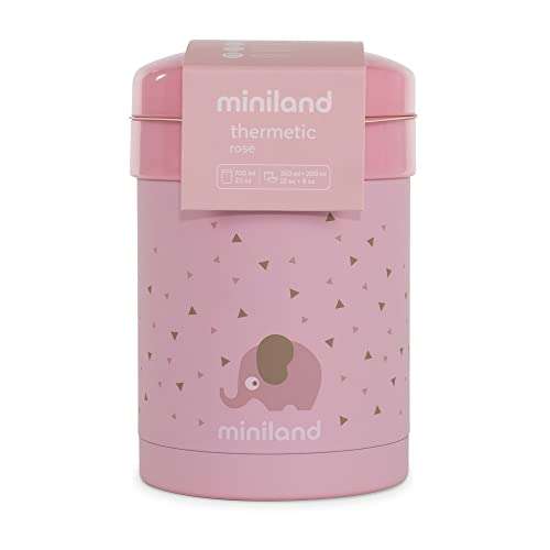 Miniland Termo papillero de acero inoxidable para bebé con dos herméticos interiores para alimentos sólidos de 700ml con dos contenedores