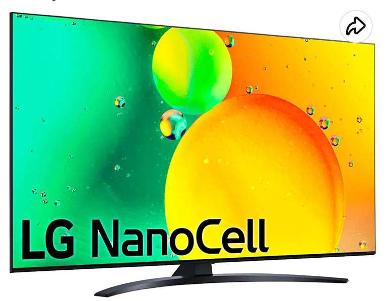 LG Televisor 65NANO766QA - Smart TV webOS22 65 pulgadas (164 cm) 4K Nanocell, Procesador de Gran Potencia 4K a5 Gen 5