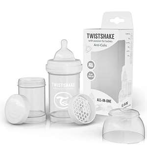 Twistshake Biberón Anti-cólicos con Tetina Flujo Lento de Silicona para Bebés