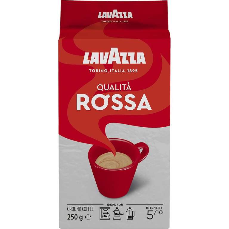 2 paquetes de Qualitá Rossa café molido natural intensidad 5/10 paquete 250 g