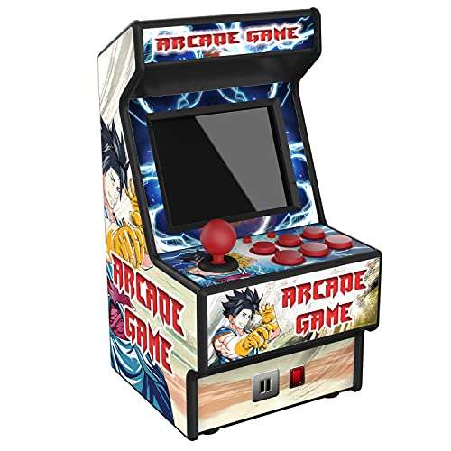 Mini máquina de juegos retro, 156 juegos clásicos, 6 botones, salida AV