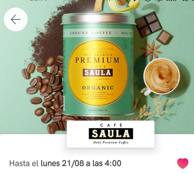 SAULA Café Premium en Grano Original