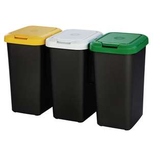 Set 3 papeleras de reciclaje de 75 litros en total [18,9€ Nuevos usuarios]