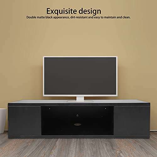 Estink Mueble para TV de madera, color negro, 25 kg de carga para la mayoría de televisores LED LCD QLED de 47 a 55 pulgadas