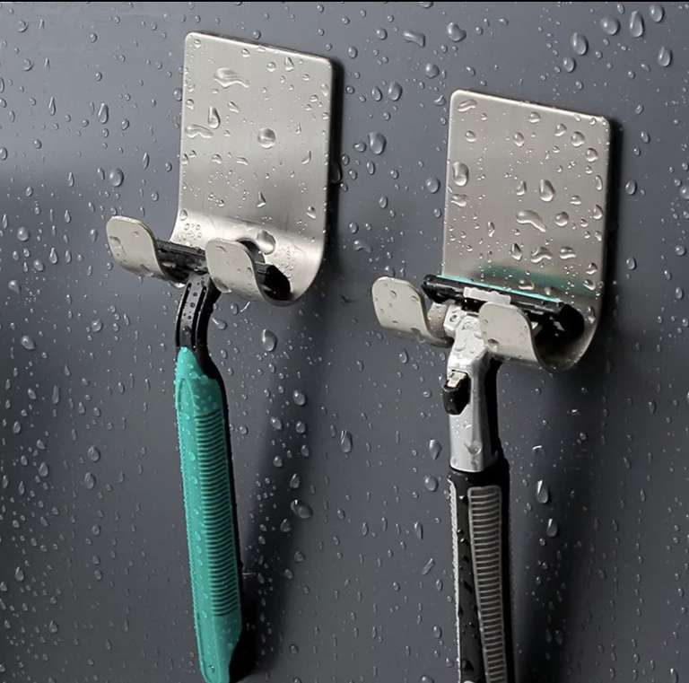 Soporte de pared para maquinilla de afeitar, llaves, cargadores y otros usos