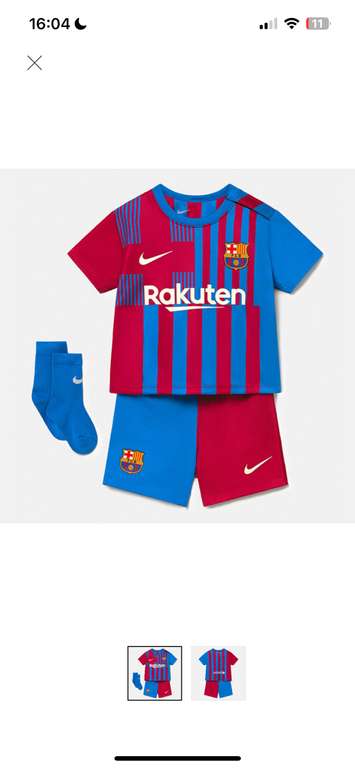 Equipaciones Nike Barcelona Niño y Bebé (22-30€)