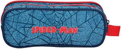Marvel Spiderman Denim Riñonera Pequeña Azul 27x11x6,5 cms Poliéster 9.99€, Marvel neceser 14€, Denim Estuche Triple 12.99€ y Estuche 12.99€