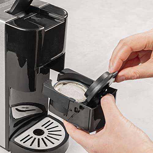 Princess Máquina de café multicápsulas con adaptadores para cápsulas  Nespresso, Dolce Gusto, monodosis ESE y café molido, 19 bares de presión,  depósito de agua extraíble de 800 ml, 1450 W : 