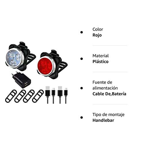 Kit luces bicicleta LED ST 920 Delantera/trasera USB