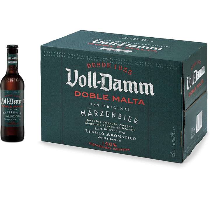 Damm - Cerveza Voll-Damm Doble Malta, Caja de 24 Botellas 33cl | Cerveza Doble Malta, Estilo Märzenbier, 100%