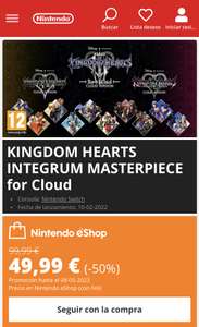 Colección completa de Kingdom Hearts para Nintendo Switch