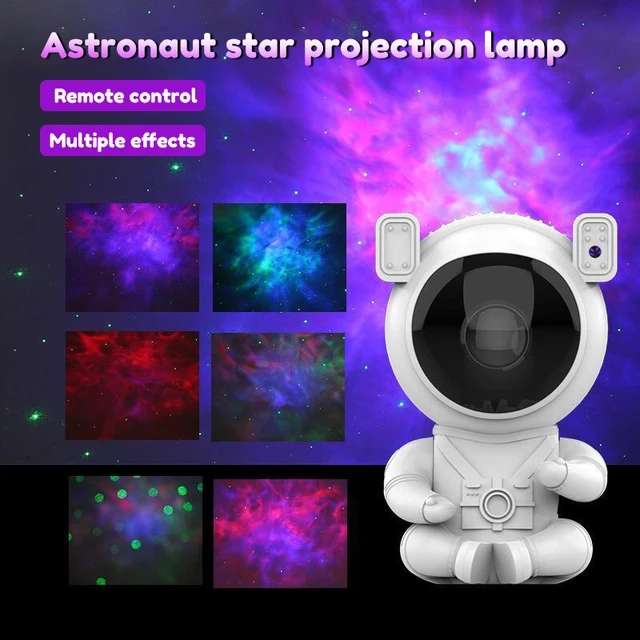 Proyector de estrellas y galaxia para niños, lámpara LED de noche con cielo estrellado, luz nocturna giratoria USB, regalo para niños