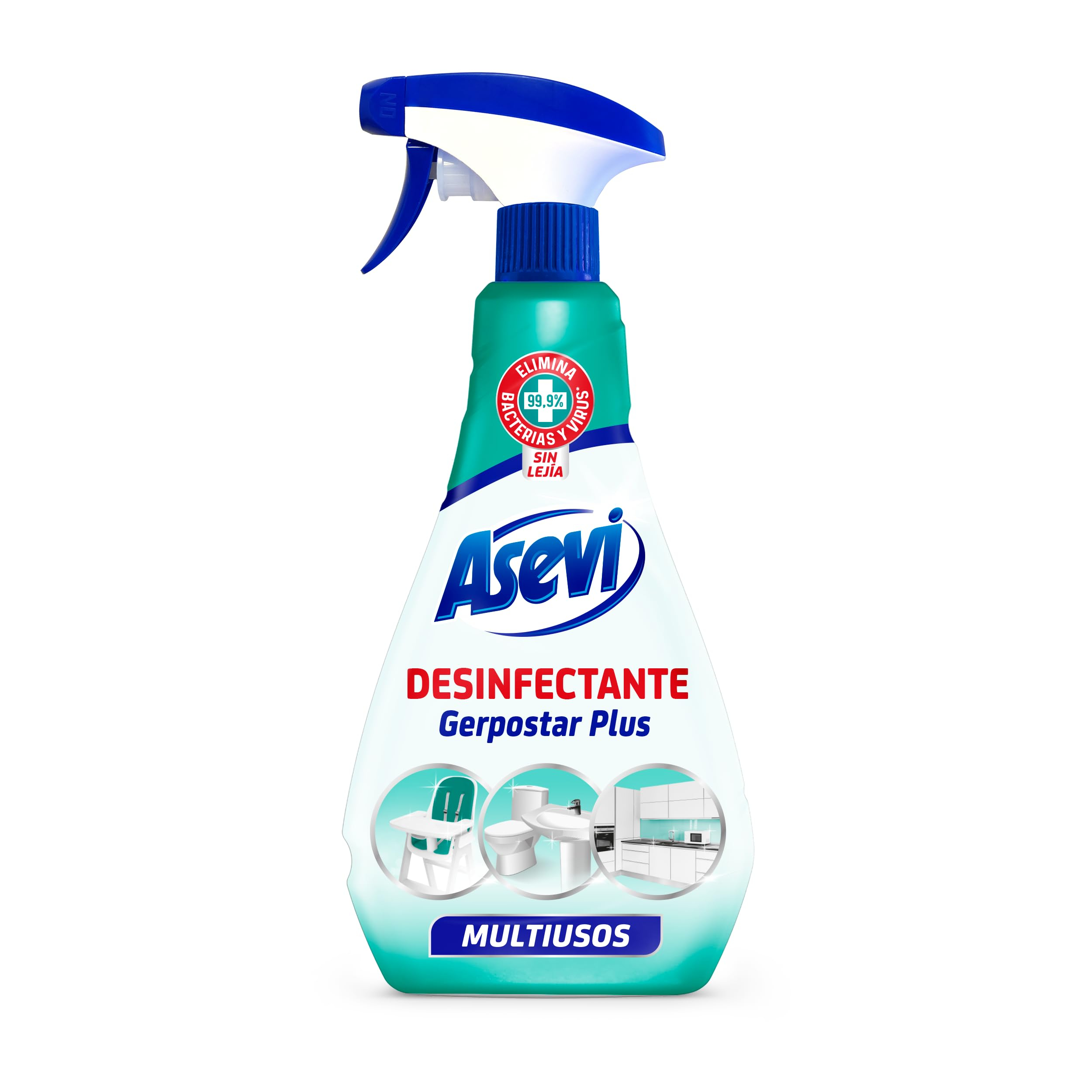Precio Final Con Recompensa (1,42€) - Asevi Limpiahogar Spray Desinfectante Gerpostar Plus Multiusos 750 ml
