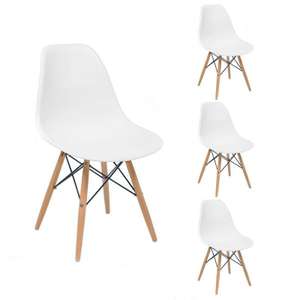 Juego de 4 sillas de comedor de diseño nordico-scandi max tower inspiración silla tower por 99€