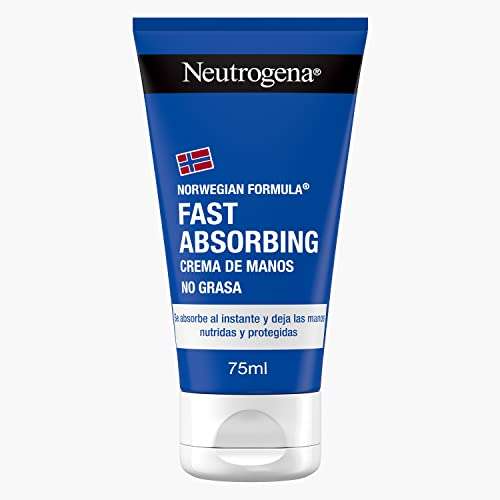 Neutrogena Crema de manos rápida absorción, textura ligera, fórmula Noruega, 75 ml