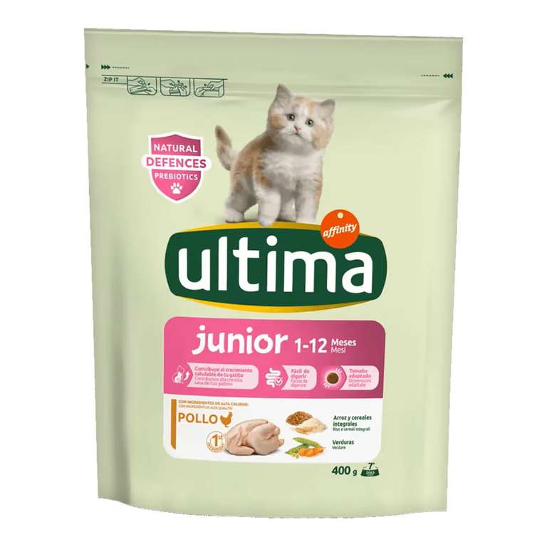 Pienso para gatos Ultima Junior pollo (400g.)