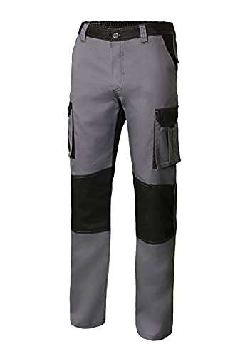 VELILLA 103020B, Pantalón de trabajo bicolor multibolsillos, Color Gris y Negro, varias tallas