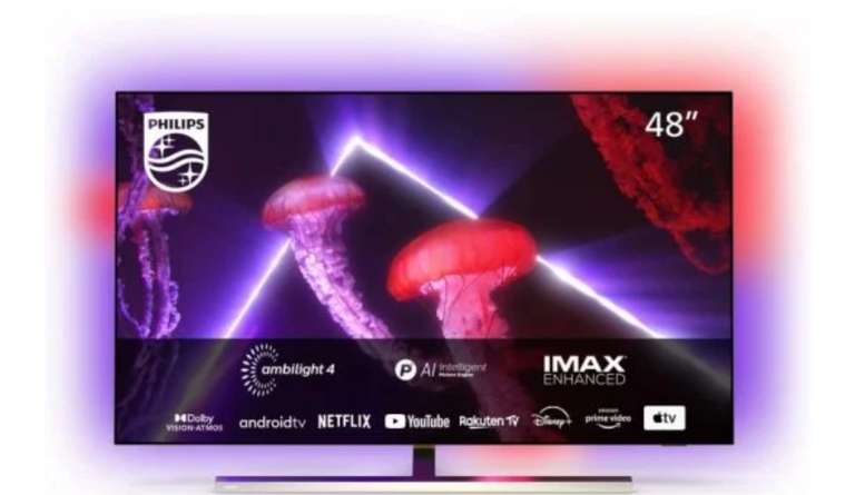 TV OLED 48" Philips 48OLED807/12, 120 Hz, 2xHDMI 2.1, Android TV 11, HDR10+, Dolby Vision & Atmos, DTS, Ambilight 4 lados