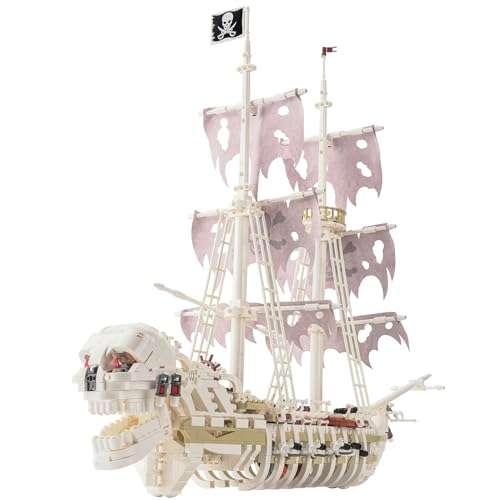 Cráneo Barco Pirata 1592pcs , compatible con Lego 66*16*56cm.
