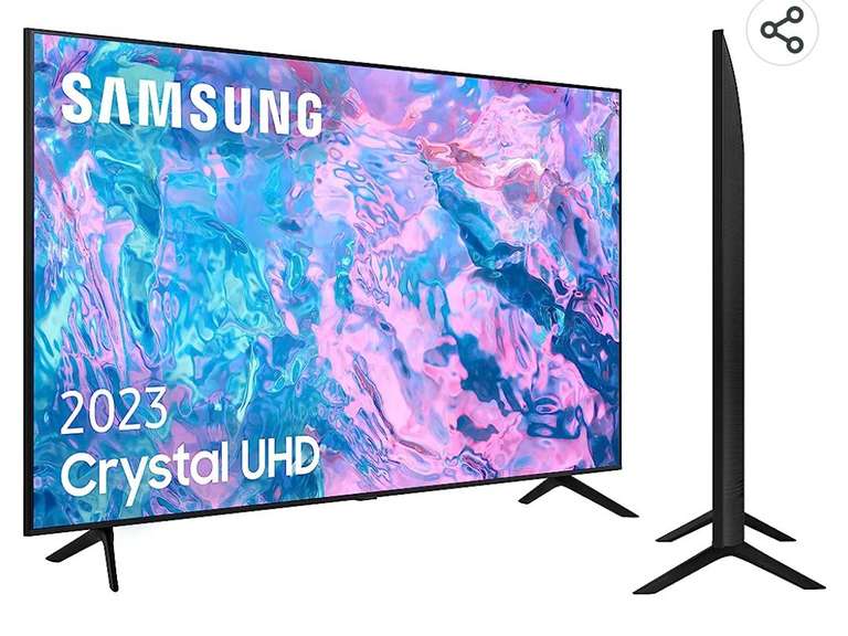 Samsung TV Crystal UHD 2023 85CU7105 - Smart TV de 85", Procesador Crystal UHD, Diseño AirSlim, Q-Symphony, Smart TV