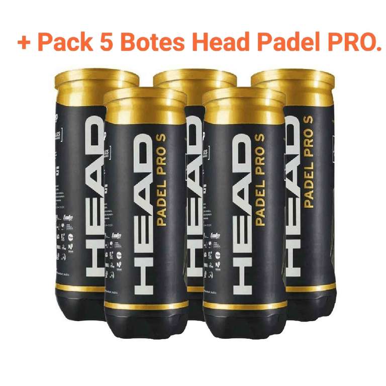 Pack 5 Botes Head Padel PRO S + Pack 5 Botes Head Padel PRO. Comprando Pack 5 Botes 18,99€