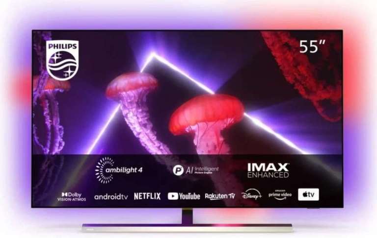 TV OLED 139 cm (55") Philips 55OLED807/12 UHD 4K, Android TV con inteligencia artificial, HDR10 , Dolby Vision - Tb en Amazon