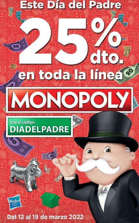 25% de descuento en todos los juegos del Monopoly [ Envio gratis en pedidos superiores a 30 euros ]