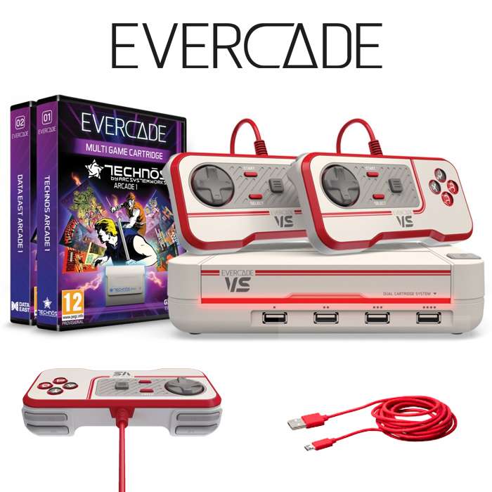 Consola retro EVERCADE VS Premium | 2 mandos y 2 cartuchos incluidos |  AlCampo » Chollometro