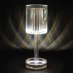 EURO MARKETING MANUFACTURING Crystal Lámpara LED de mesa con control táctil,