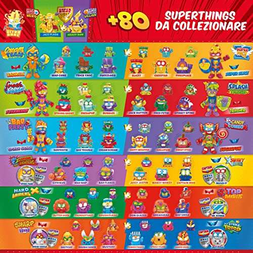 SUPERTHINGS Kazoom Kids – Blíster 4 SuperThings (Incluye 1 capitán Plateado), 1 Kazoom Slider y 1 Rampa