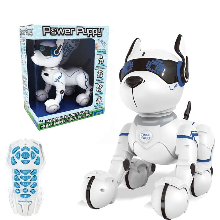 LEXIBOOK, Power Puppy Perro Robot, DOG01, Programable, mando a distancia, control por gestos, recargable