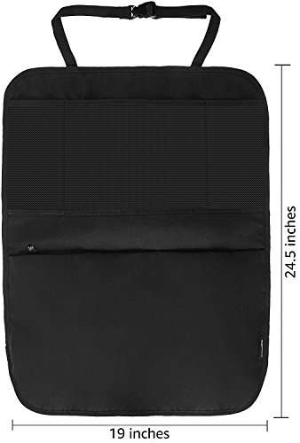 Amazon Basics - Organizador para asiento trasero de coche, con esteras protectoras (Pack de 2)