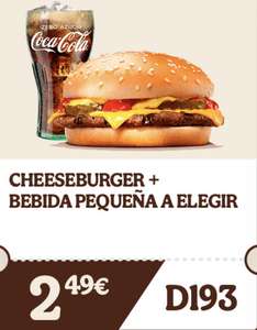 Cheesesburger + bebida pequeña
