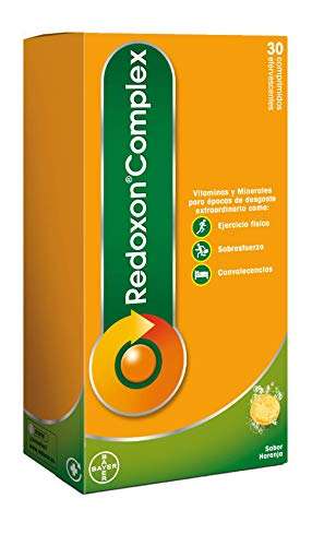 Vitamin C Redoxon Complex, Complejo Vitamínico para Recuperar la Energía y el Sistema Inmune, Sabor Naranja, 30 Comprimidos Efervescentes