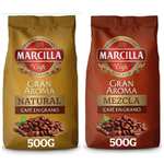 2 x Marcilla Gran Aroma Café en Grano Mezcla o Natural | 500g. [Total 1kg. Unidad 5'39€. Se pueden combinar]