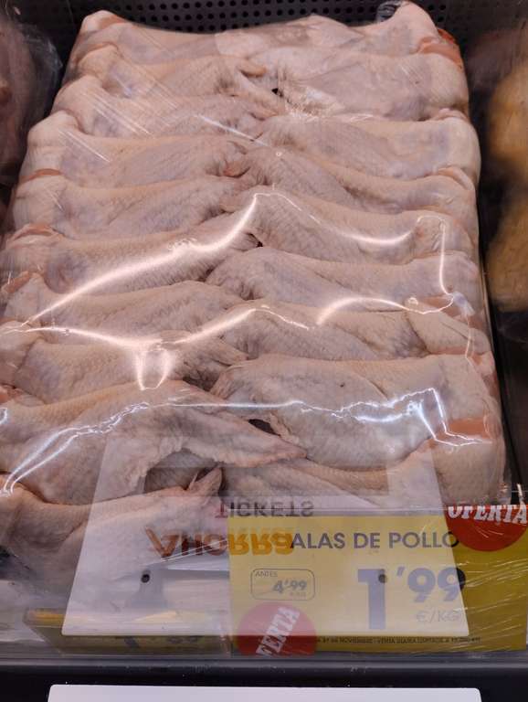Alitas de pollo a 1,99€/Kg en AhorraMas